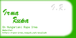 irma rupa business card
